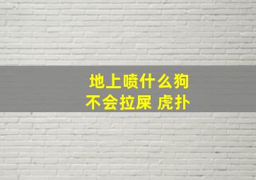 地上喷什么狗不会拉屎 虎扑